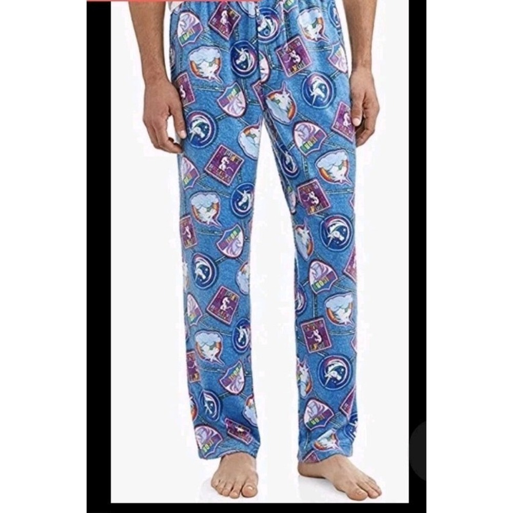Briefly Stated Men's "Unicorn Believe in Humans" Novelty‎ Sleep Pants 2XL